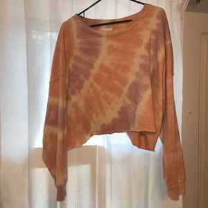 American Eagle tie dye crop sweatshirt